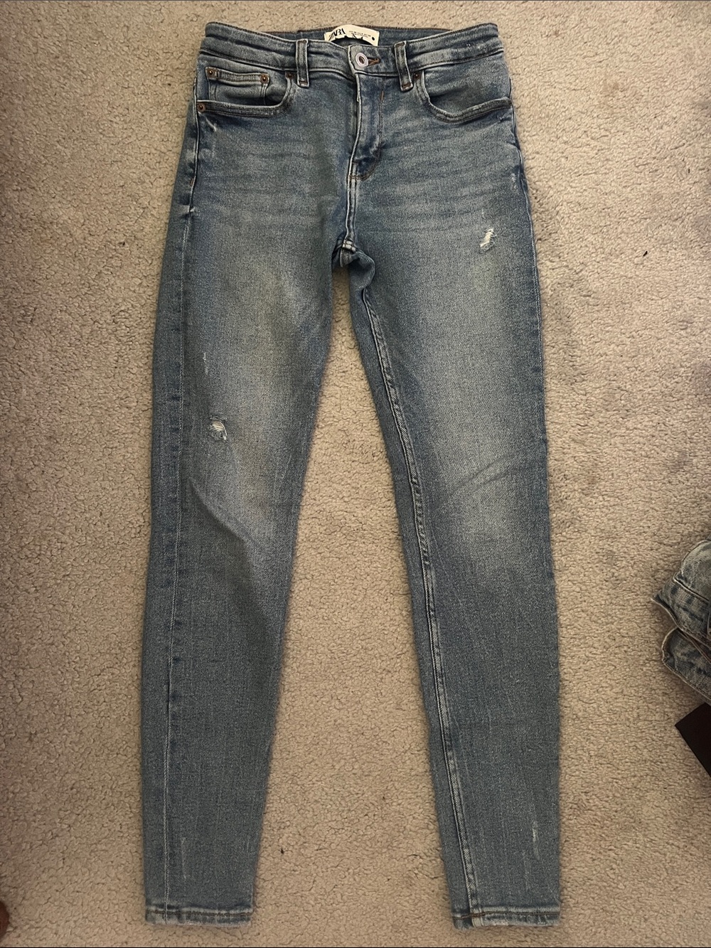 Zara Light Blue Washed Jeans
